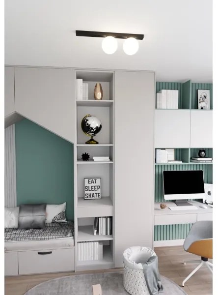 Stropné svietidlo FIT 2xE14/10W/230V čierna/biela