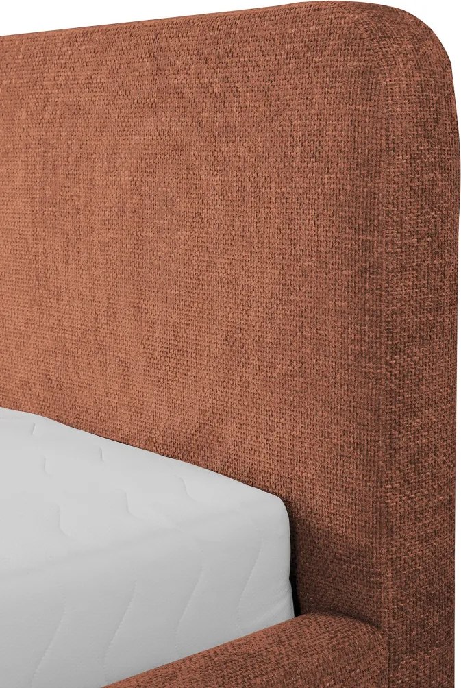 Posteľ Flamingo 180x200 cm, tehlová štruktúrovaná tkanina