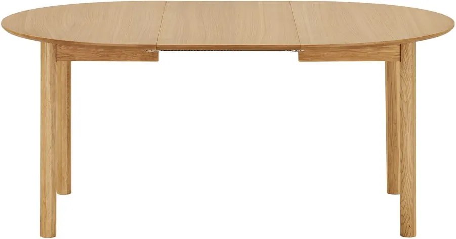Okrúhly rozkladací jedálenský stôl s prídavnou doskou v dekore duba ø 120 cm Bundaberg – House Nordic