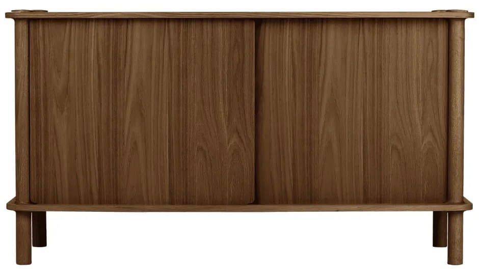Hnedá komoda z dubového dreva s posuvnými dverami 135x73,5x48 cm Italic – UMAGE