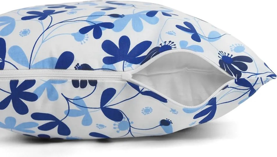 Polášek Bavlnená obliečka na vankúšik - kvetinová harmónia sivá | 40 x 40 cm