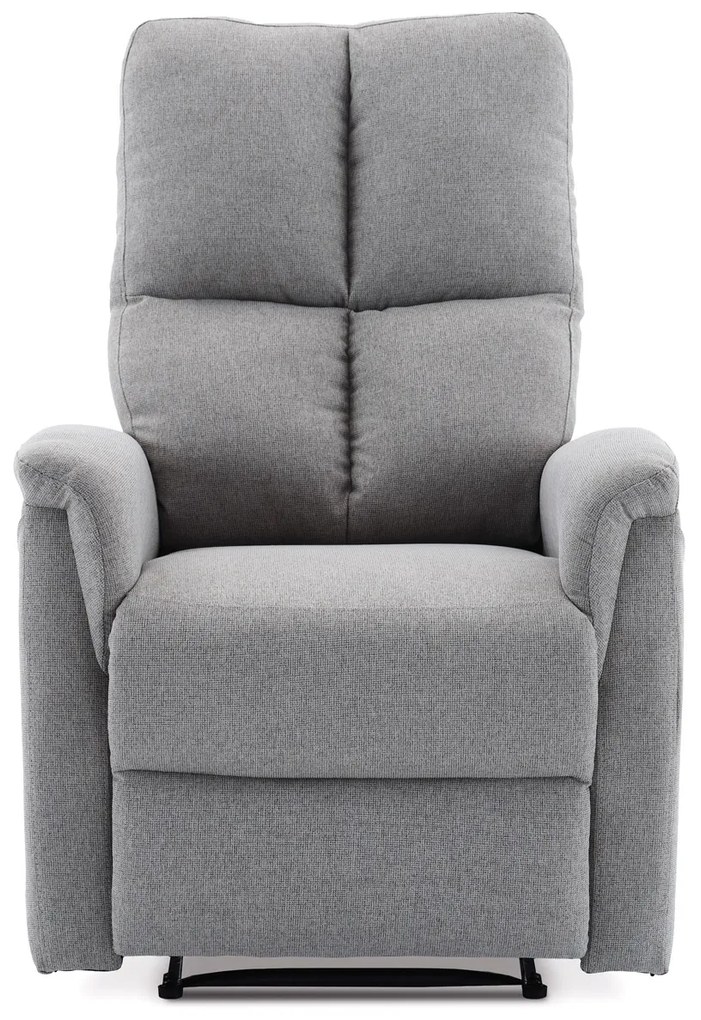 Autronic - Relaxační křeslo, manuální ovládání, světle šedá látka - TV-916 SIL2