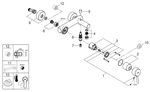 GROHE 32211001 - Vaňová batéria CONCETTO DN 15 lesklý chróm