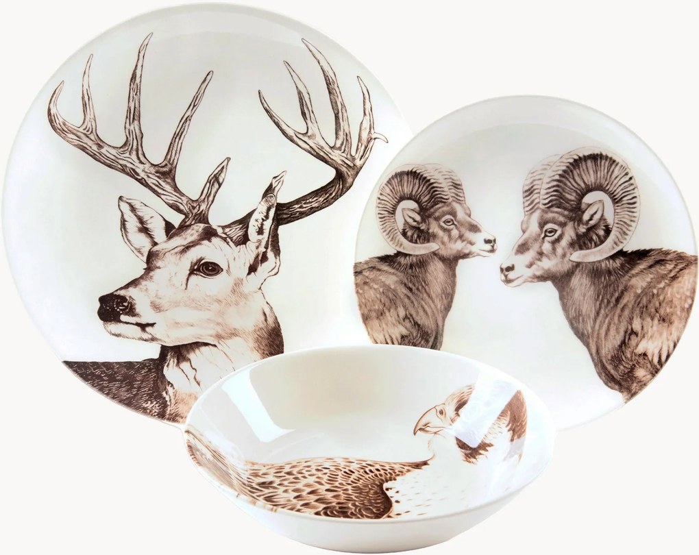 Súprava riadu Faune & Flore, 3 ks