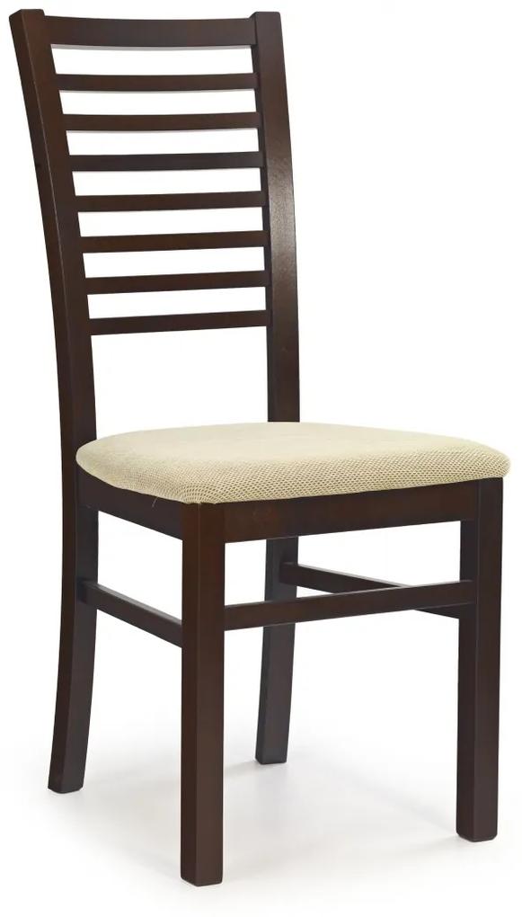 Jedálenská stolička Gery tmavý orech/béžová