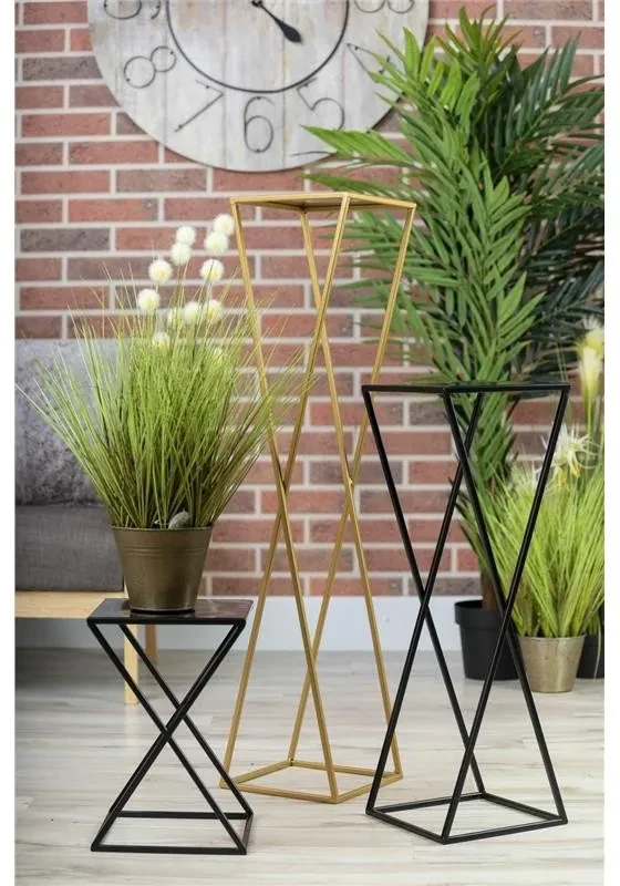 Stojan na kvety Espiral 70 cm čierny