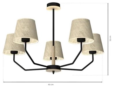 Luster na tyči ETNA 5xE27/60W/230V