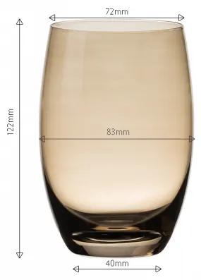 Lunasol - Poháre Tumbler taupe 460 ml 6 ks - Optima Glas Lunasol (322831)