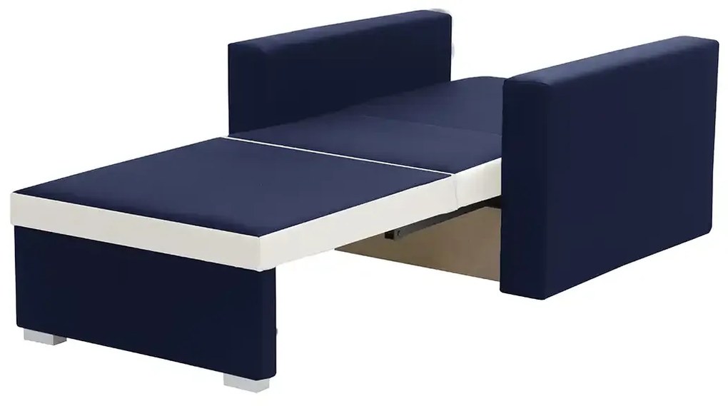 Kreslo ASTRA3 s funkciou spania Námornícka modrá/krémová