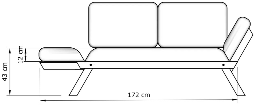 Rozkládací futonová pohovka BREEZIO 01 170 cm z - výber z 10 prevedení