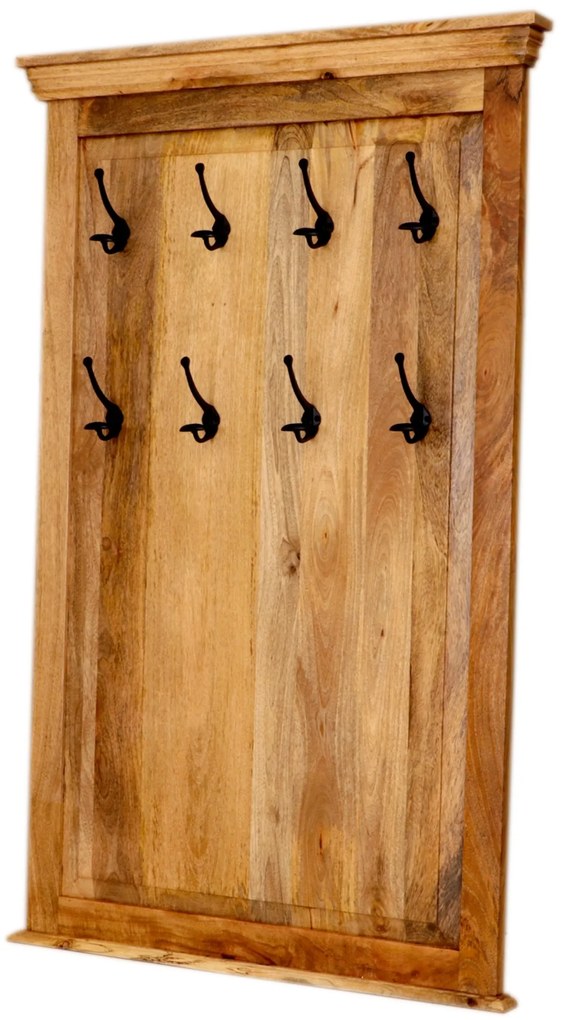 furniture-nabytek.cz - Vešiak Guru s 8 háčikmi 90x140x2,5 z masívu mango
