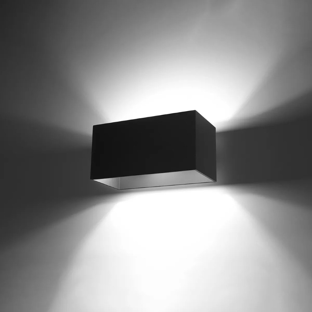 Sollux Lighting Nástenné svietidlo QUAD MAXI čierne