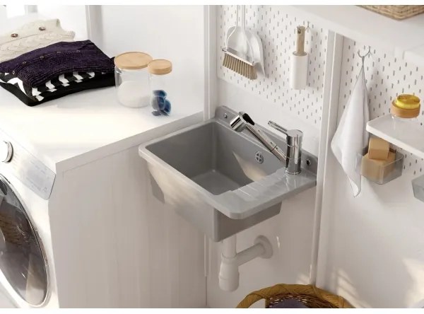 Deante BDN_071M - Drezová batéria s vyťahovacou sprškou NARCYZ lesklý chróm