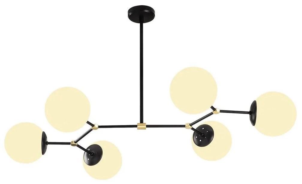 Asir Luster na tyči DAMAR 6xE27/40W/230V AS0013