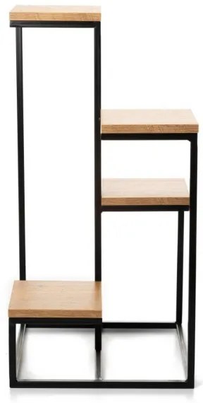 Stojan na kvety KASKADA 79x40 čierna/hnedá