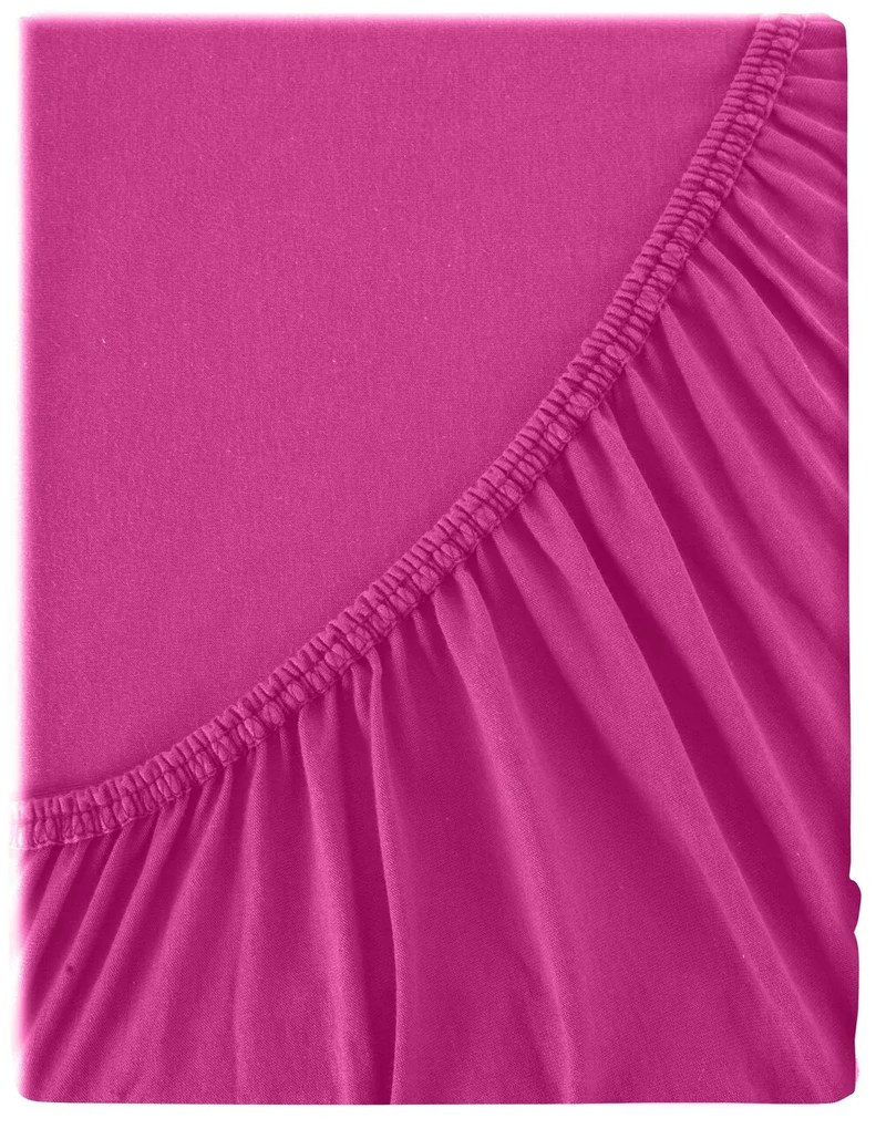 BAVLNENÉ PRESTIERADLO S GUMOU ADELA 180X200X25 CM AMARANT