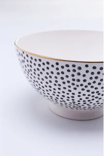 KARE DESIGN Sada 4 ks Miska na cereálie Dotty 15 cm 8,3 × 15,1 × 15,1 cm