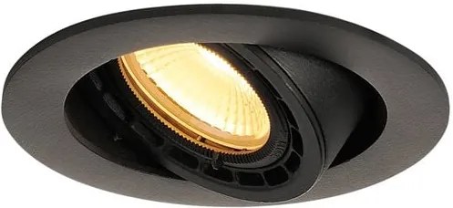 Zápustné - podhľadové svietidlo SLV SUPROS 78 DL, kruhové, černé 116310