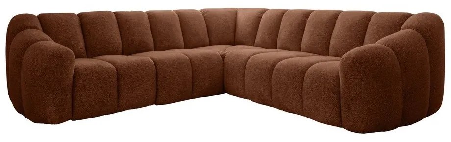 Terakotová rohová pohovka Shell – Miuform