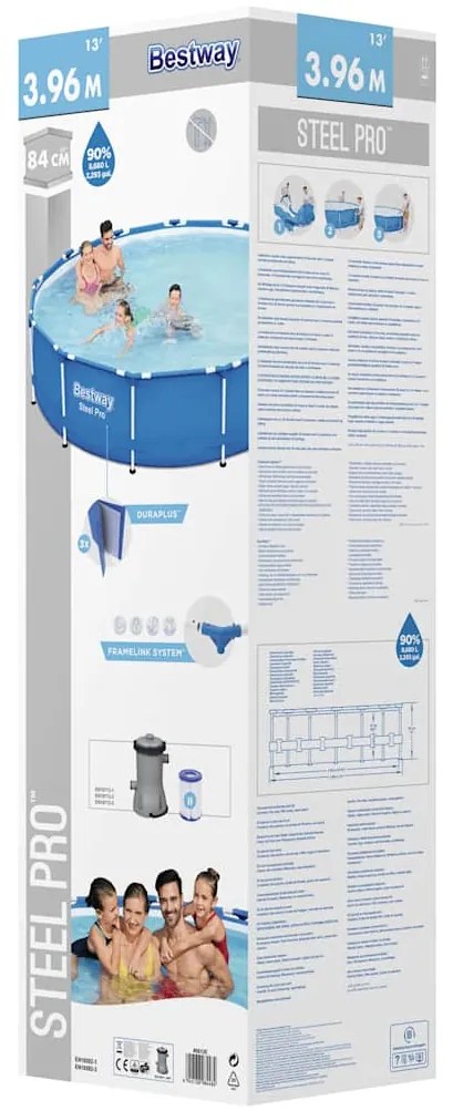 Bestway Steel Pro Rámový bazén 396x84 cm