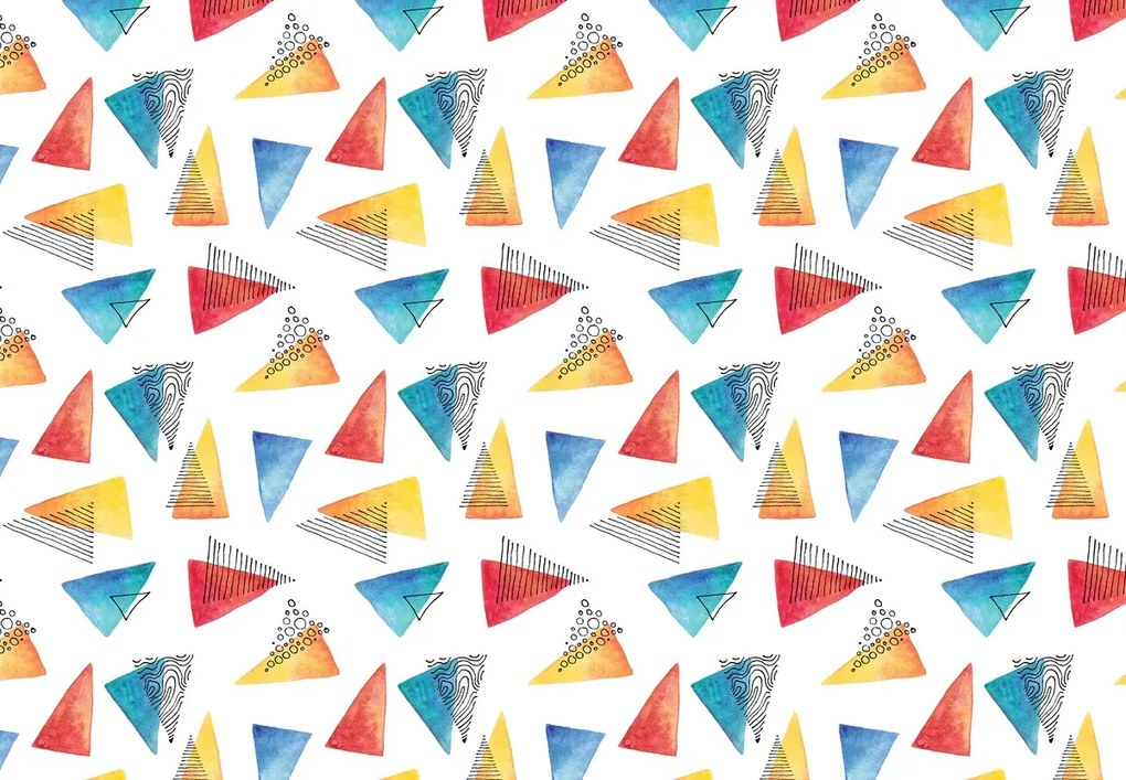Fototapeta - Abstraktné trojuholníky (147x102 cm)