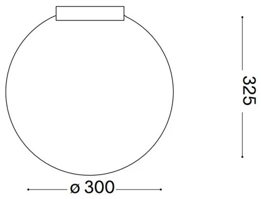 Ideal Lux - Stropné svietidlo CARTA 1xE27/25W/230V pr. 30 cm biela