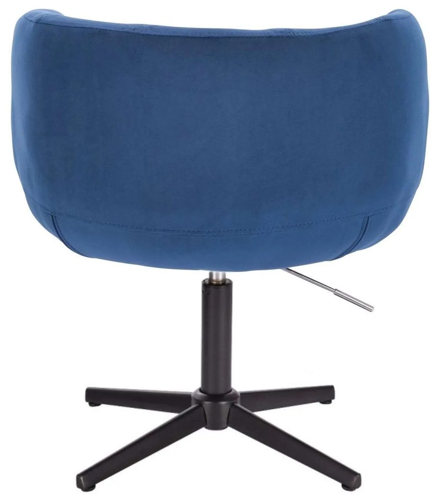 LuxuryForm DESIGN Kreslo MONTANA VELUR na čiernom kríži - modré