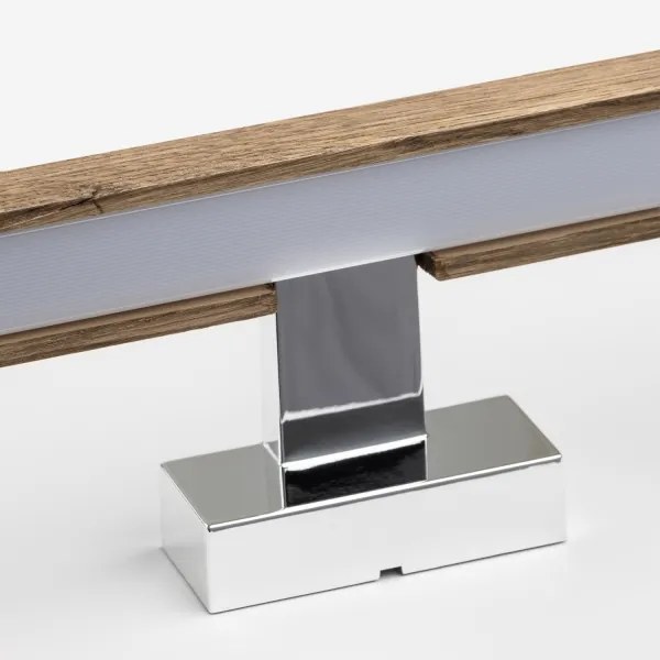 Brilagi-LED Kúpeľňové osvetlenie zrkadla WOODY MIRROR LED/12W/230V IP44 dub/chro
