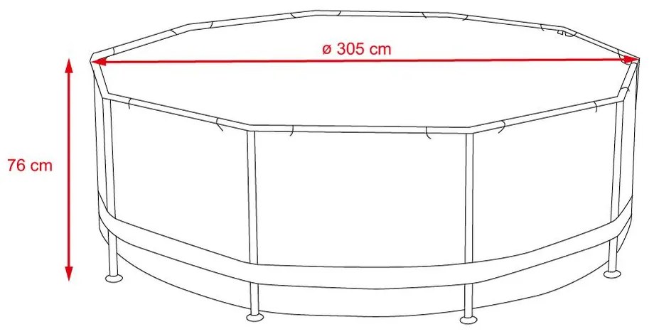 Bazén Planet Pool Frame 3,05 x 0,76 m Blue