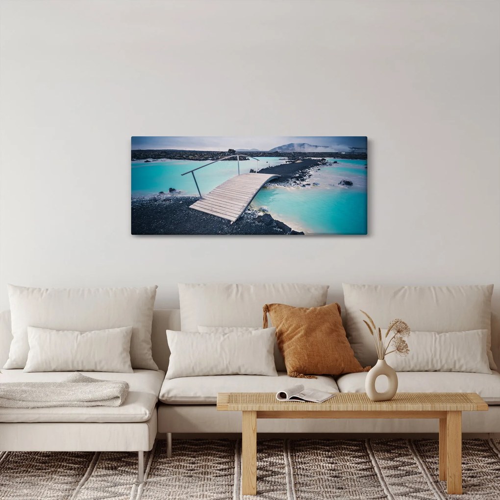 Obraz dreveného mosta (120x50 cm)