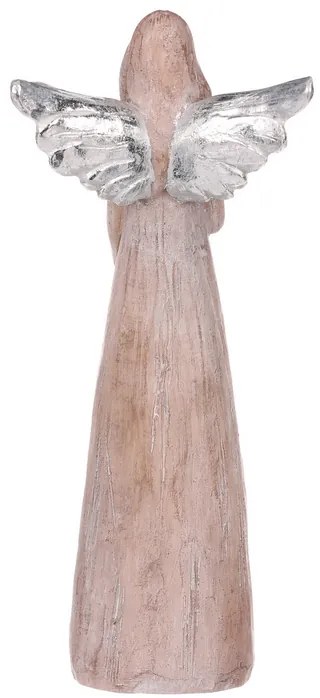 Anjel so strieborným srdcom 24cm