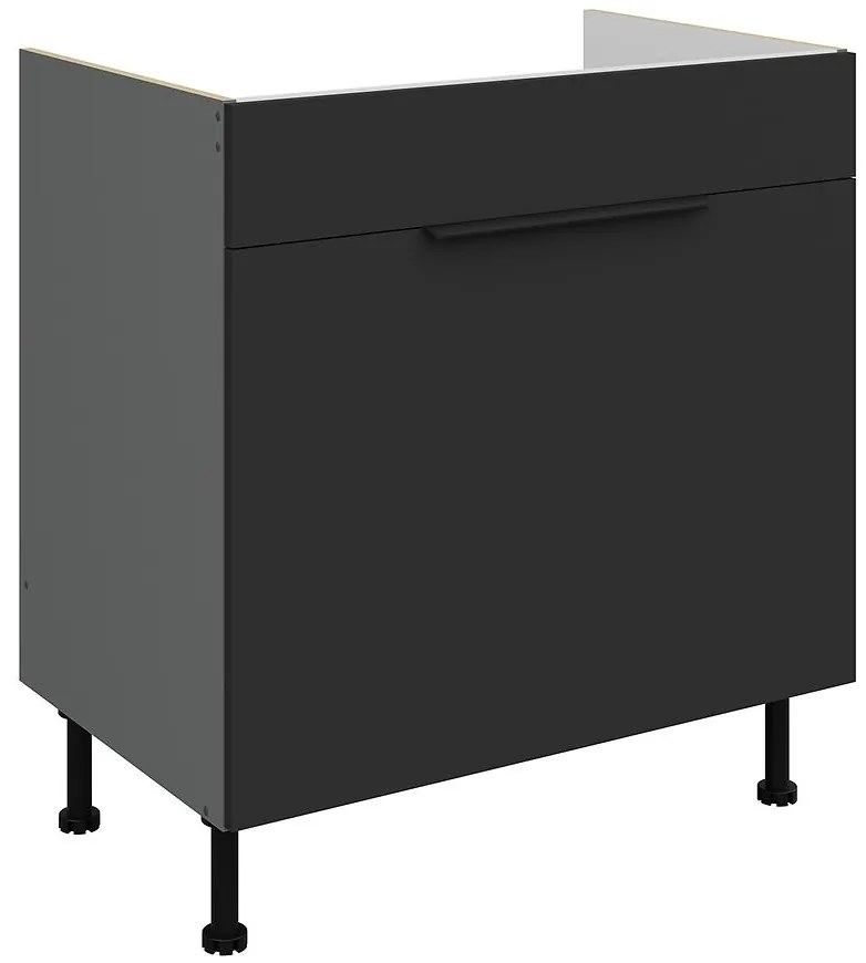 Kuchynská skrinka Aria-Bl/Ant Anti Fingerprint 80zl 1s Bb