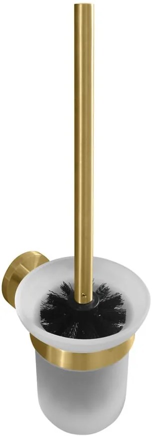 Sapho Sapho, X-ROUND GOLD WC kefa nástenná, miska mliečne sklo, zlatá matná, XR303GB