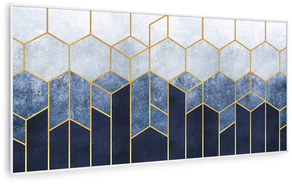 Wonderwall Air Art Smart, infračervený ohrievač, 120 x 60 cm, 700 W, modrá čiara