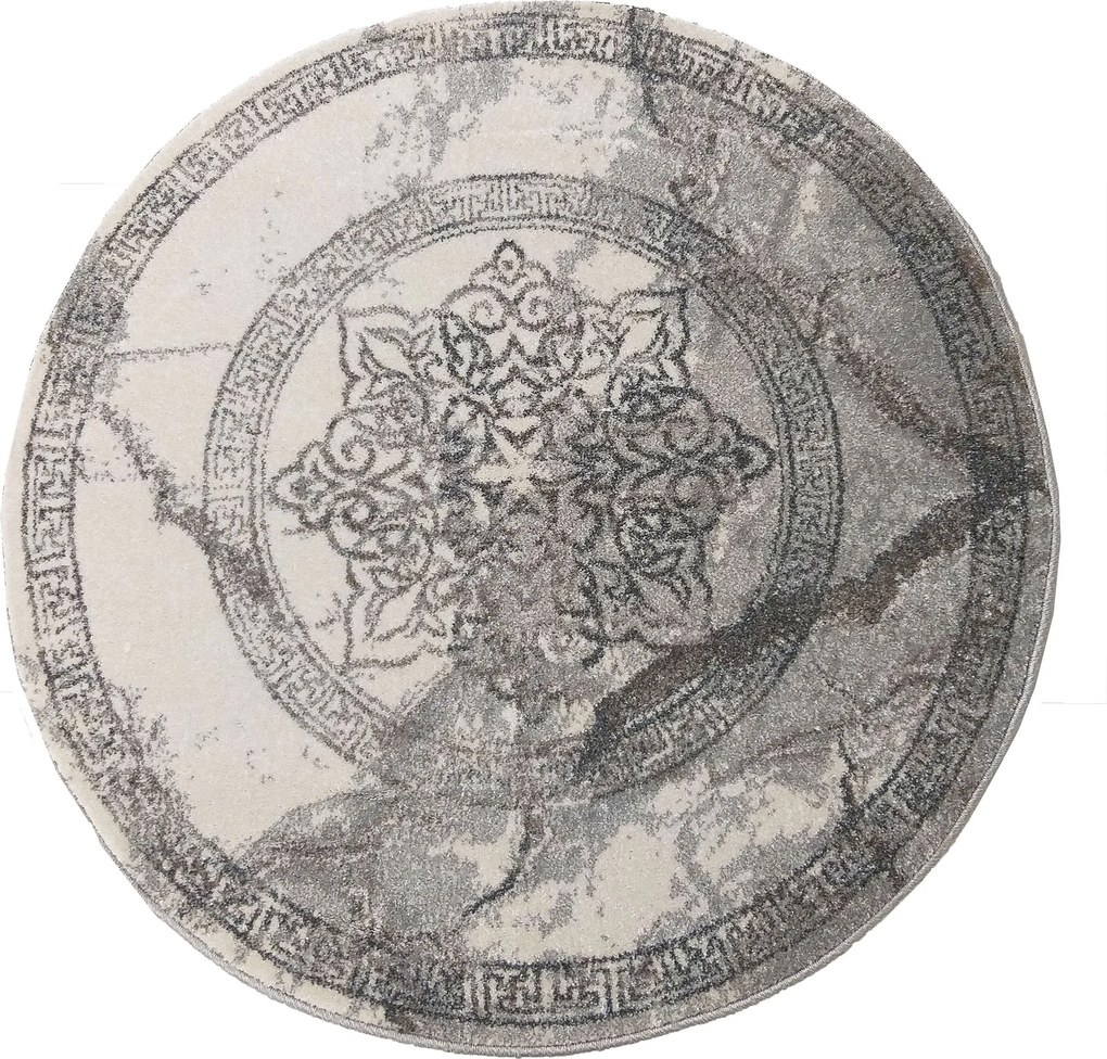 DY Okrúhly sivý koberec Vista 04 Rozmer: 120 cm