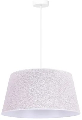 Duolla - Luster na lanku BOUCLE 1xE27/15W/230V pr. 50 cm biela