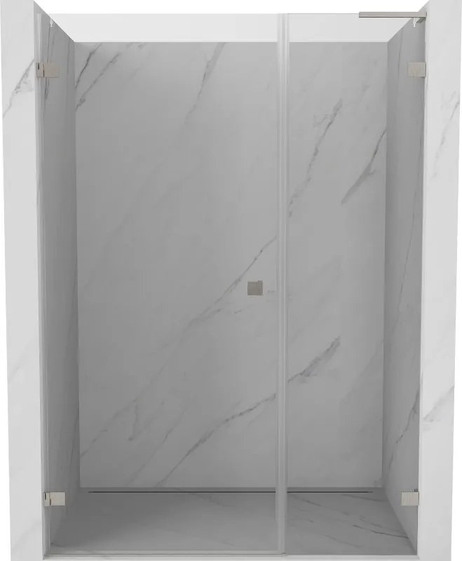 Mexen Lunar-B, L Otočné ľavé sprchové dvere 135 cm, 8mm číre sklo, oceľový profil, 832SL-135-050-97-00-L