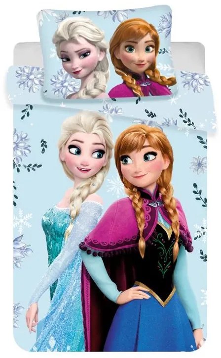 Detské obliečky Elsa a Anna Floral, 140x200 cm