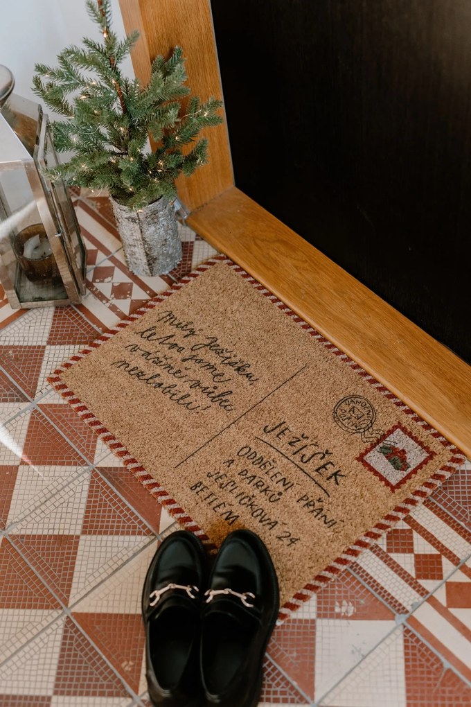 Bella Rose Vianočná rohožka z kokosových vlákien Dopis Ježiškovi CZ