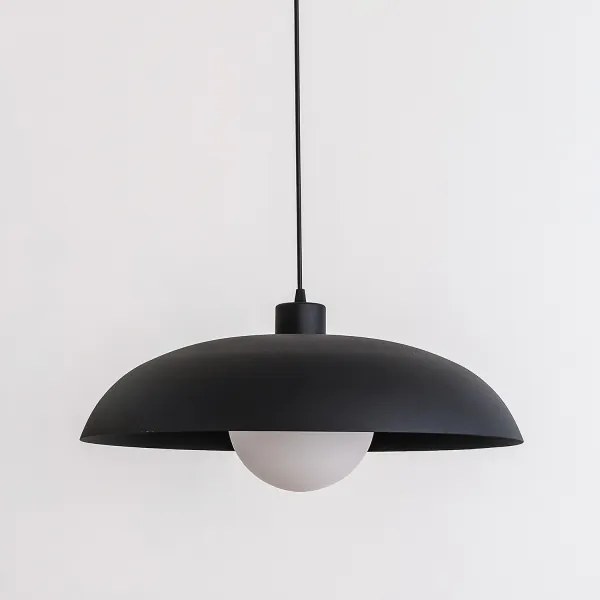 Závesný luster na lanku ECLIPSE 1xE27/15W/230V čierny