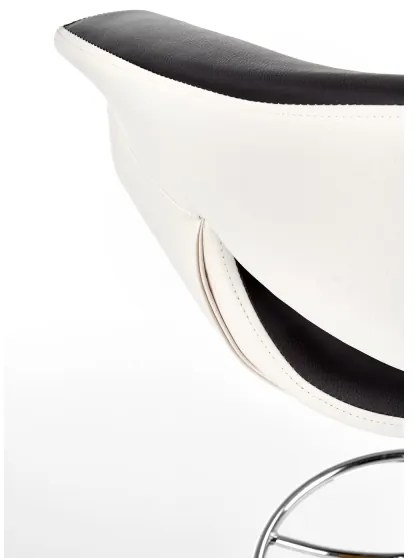 Barová stolička 115x60 cm biela/čierna/chróm