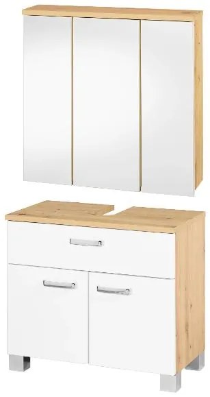 Livarno home Skrinka pod umývadlo Palermo + Skrinka so zrkadlom Palermo (800009446)