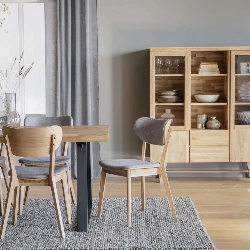 Sivé jedálenské stoličky v súprave 2 ks Kato - Rowico