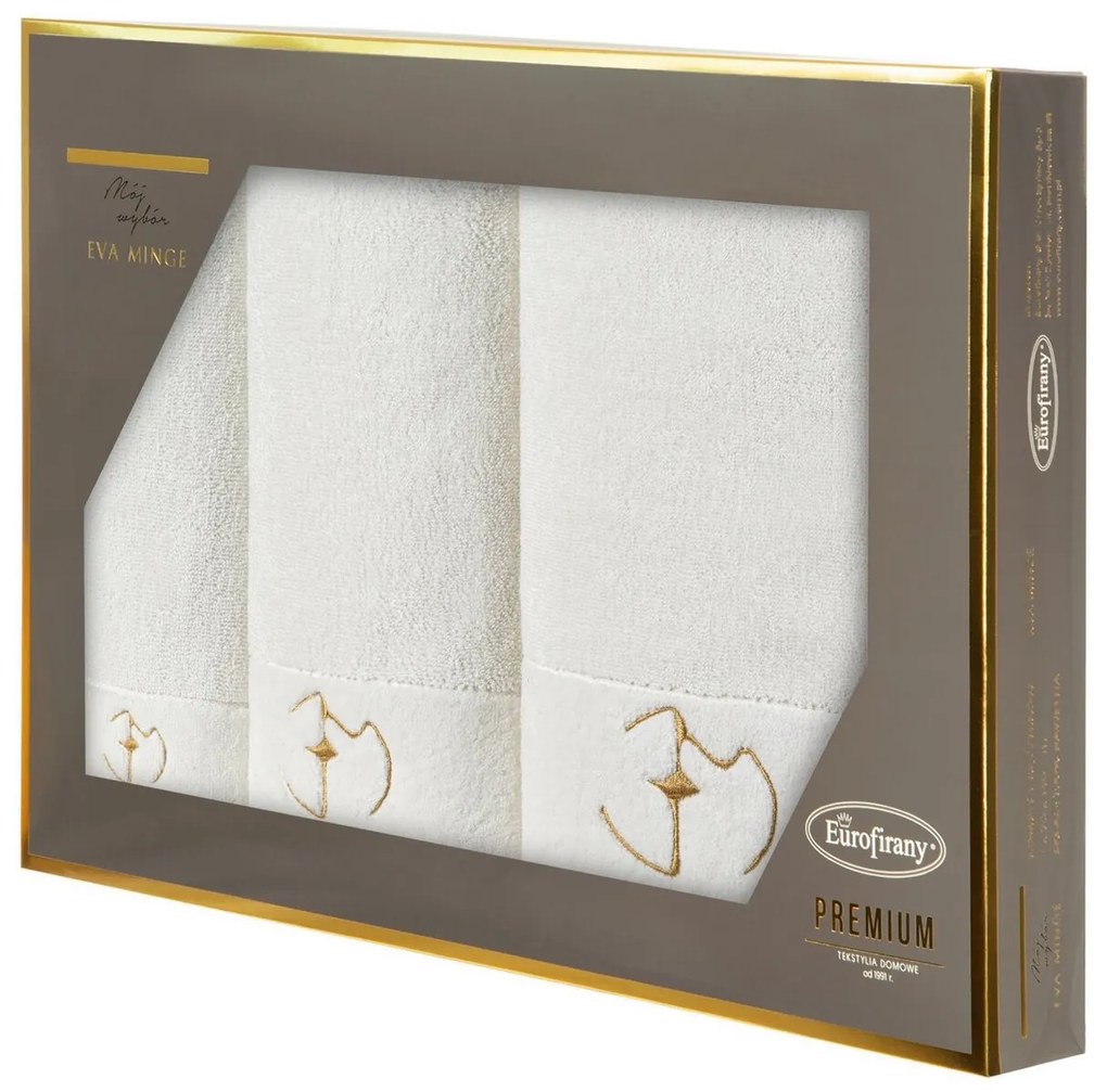 FROTÉ UTERÁK EVA MINGE GAJA SADA 1KS 30X50 CM, 1KS 50X90 CM, 1KS 70X140 CM KRÉMOVÁ