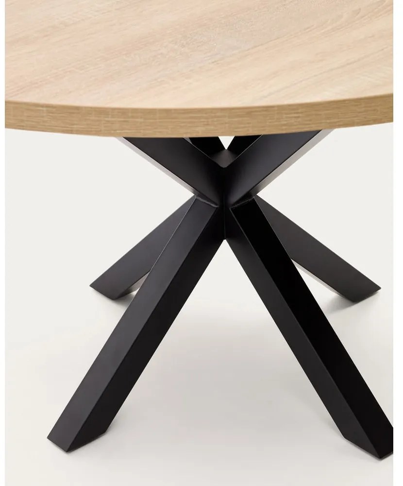 Okrúhly jedálenský stôl v čierno-prírodnej farbe ø 120 cm Argo – Kave Home