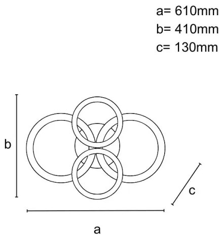 LED stmievateľné prisadené stropné svietidlo LED/150W/230V 3000-6500K + diaľkové ovládanie