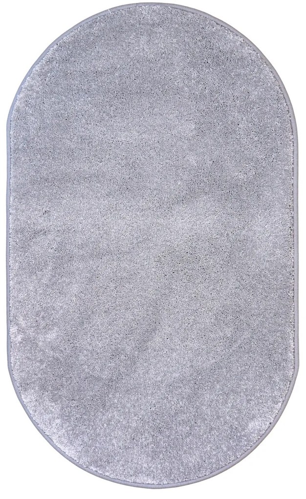 Vopi, Kusový koberec Laguna šedá ovál, 200x300 ovál, šedá, obývacia izba