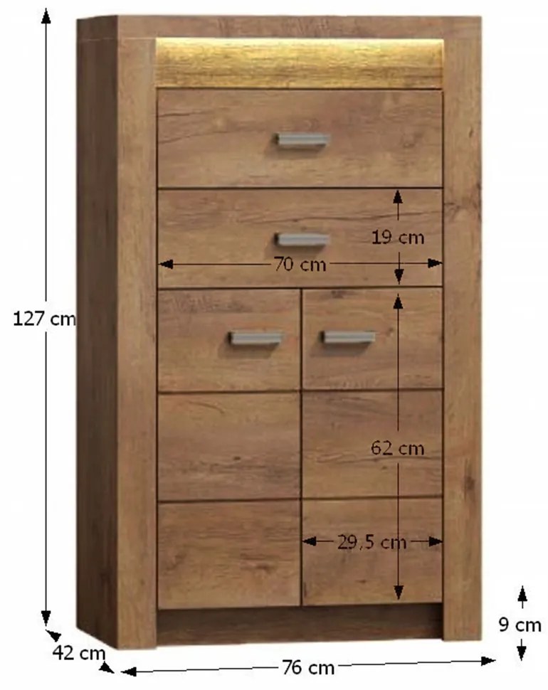 Komoda Inneas 06 (jaseň svetlý). Vlastná spoľahlivá doprava až k Vám domov. 788399