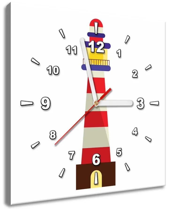 Gario Obraz s hodinami Farebný maják Rozmery: 40 x 40 cm