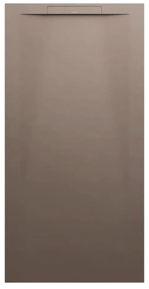 LAUFEN Pro S obdĺžniková sprchová vanička z materiálu Marbond, lineárny odtok na kratšej strane, 1800 x 900 x 36 mm, matná kávová, H2111801290001